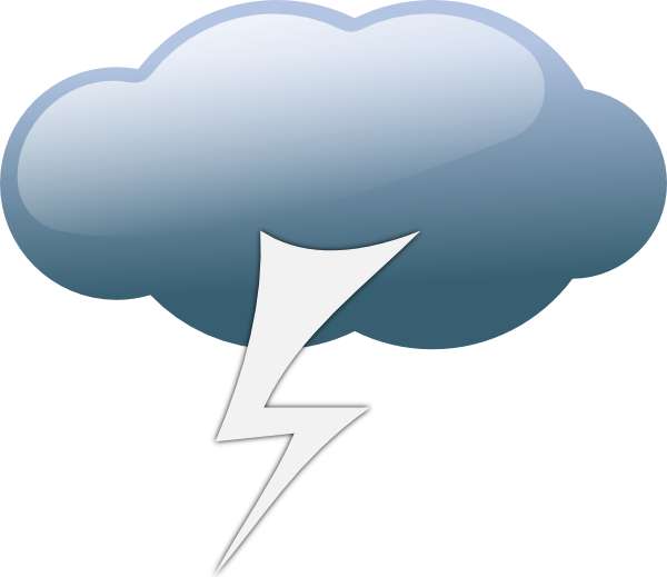 Thunderstorm Weather Symbols clip art