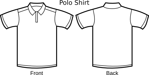 Polo Shirt Template clip art