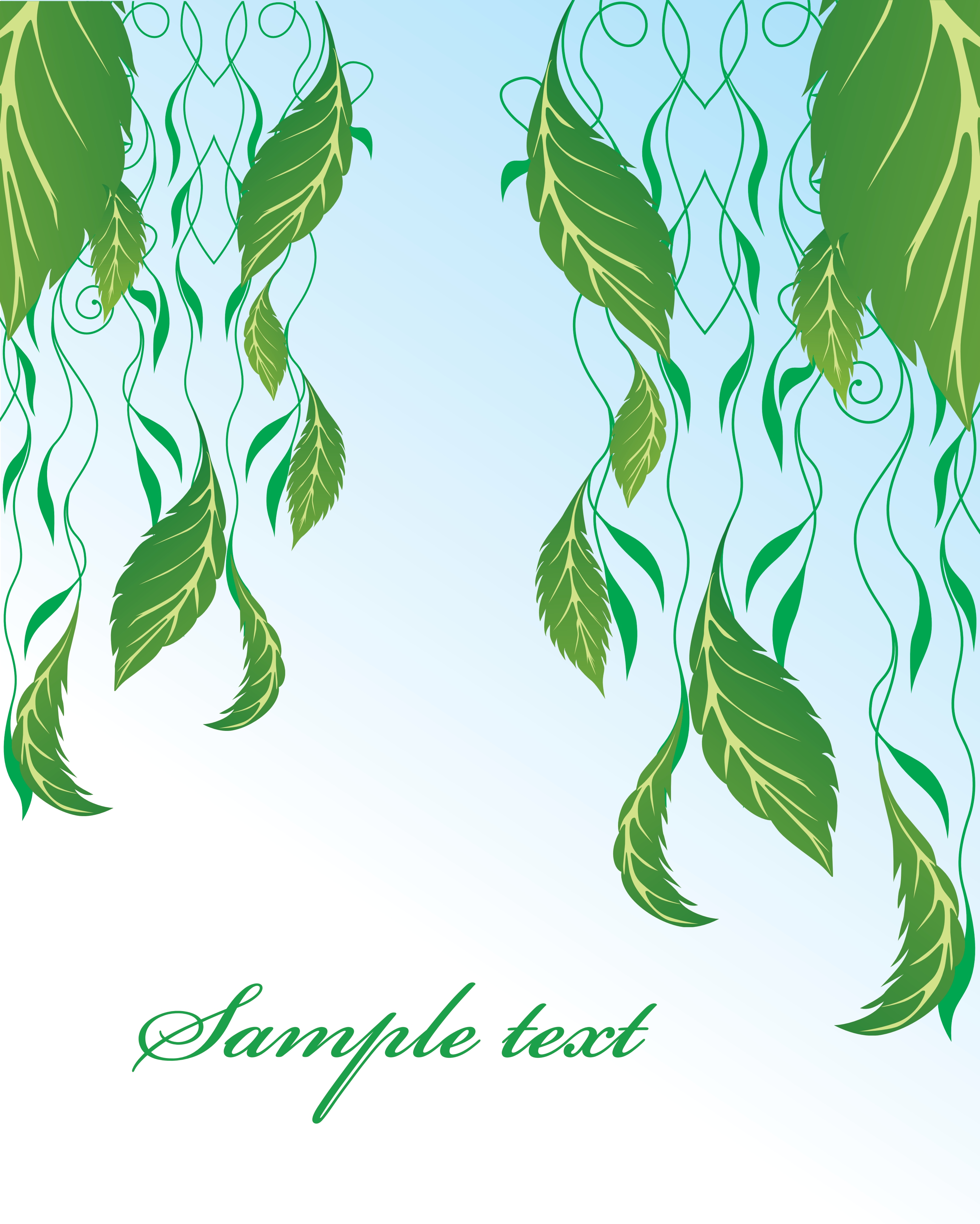 hanging leaves vector