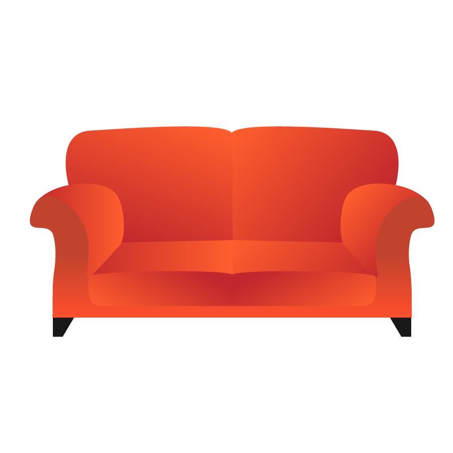 orange sofa