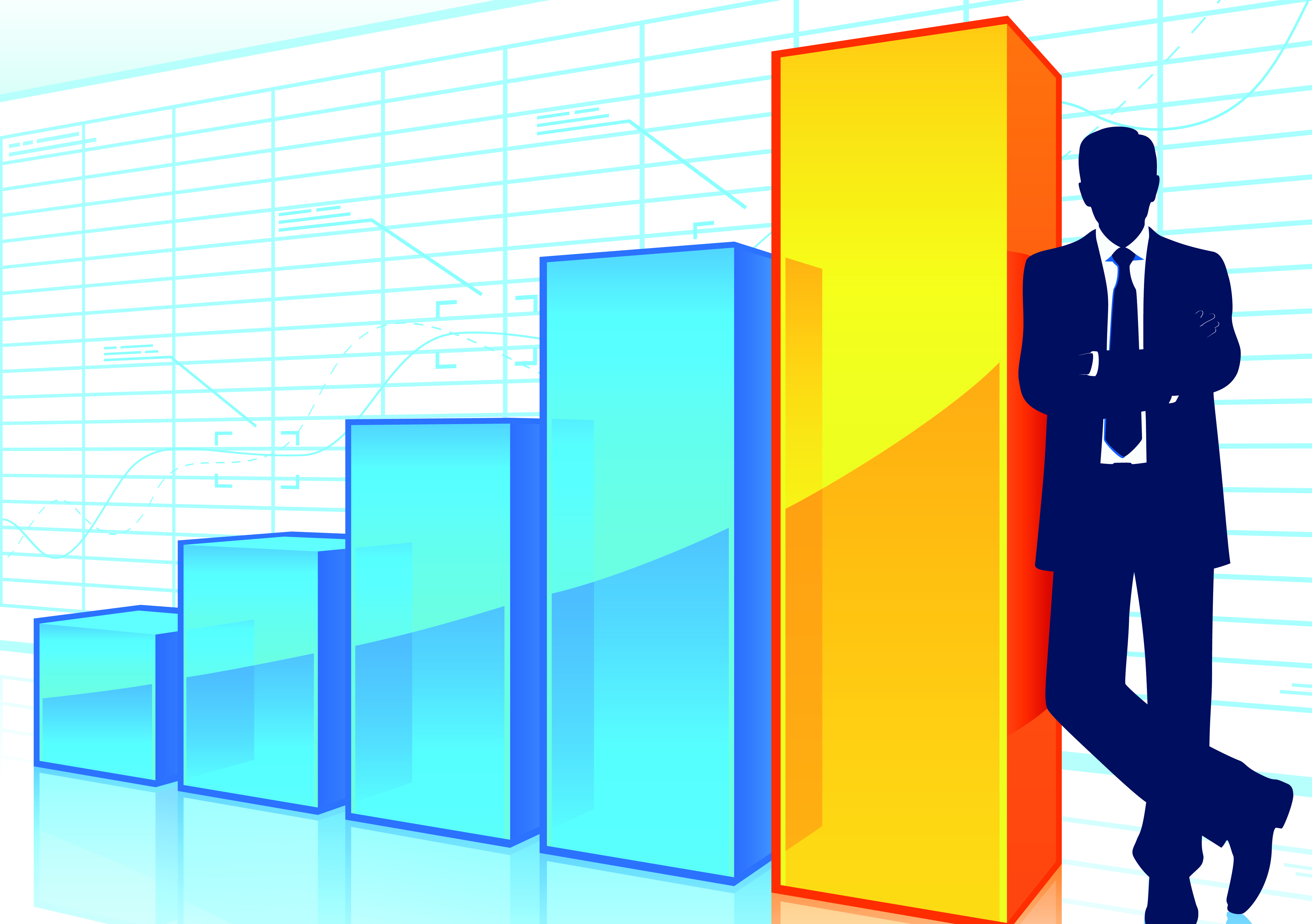 Business data chart vector2