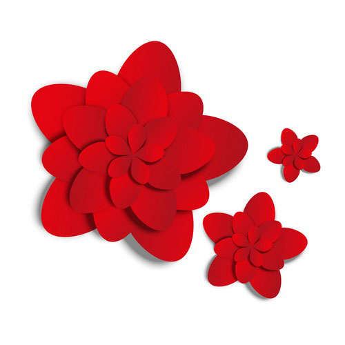 Red flowers vector