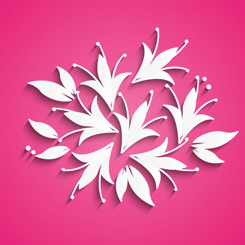 White flowers vector