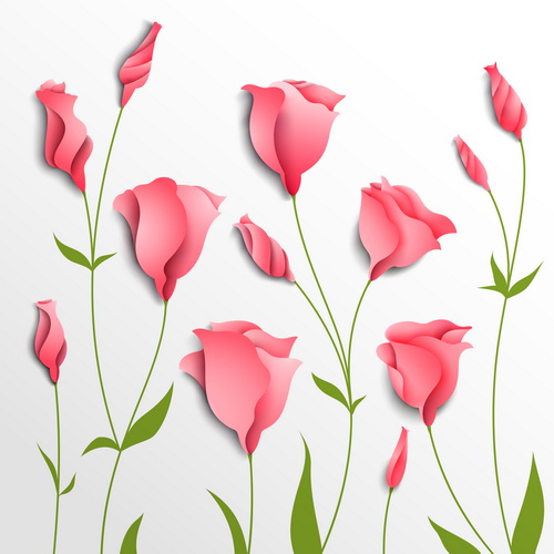 Elegant flowers vector