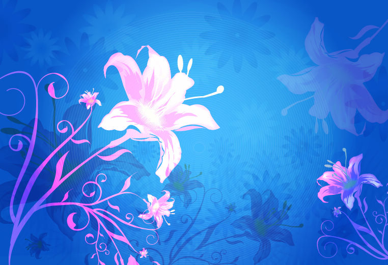 Flower Background Vector Graphic