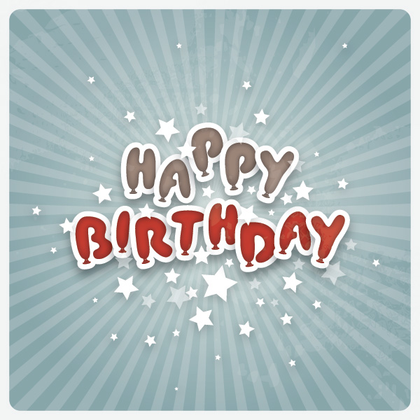 Happy Birthday Background Vector Graphic