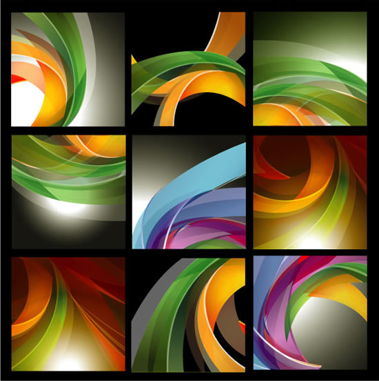 Brilliant dynamic ribbon background