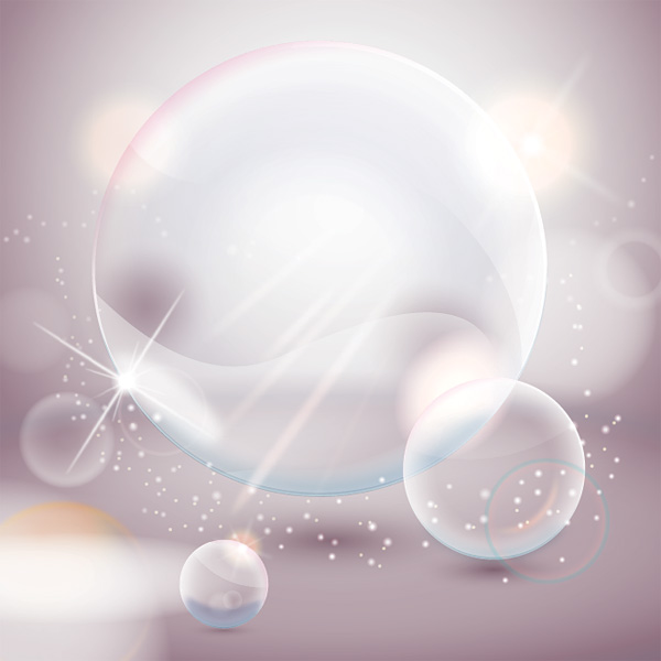 Crystal Bubbles Vector Graphic