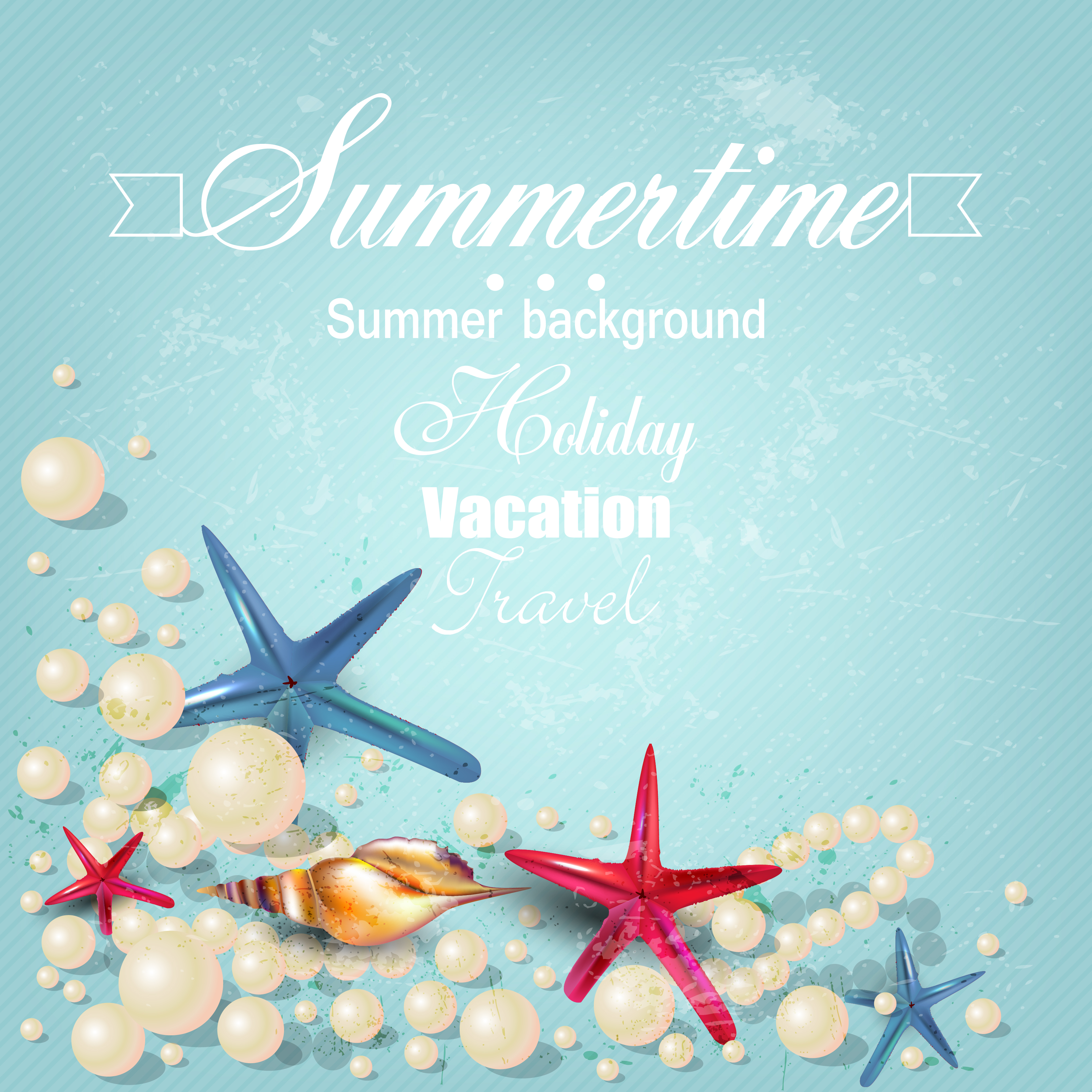 Free Beautiful beach vector background