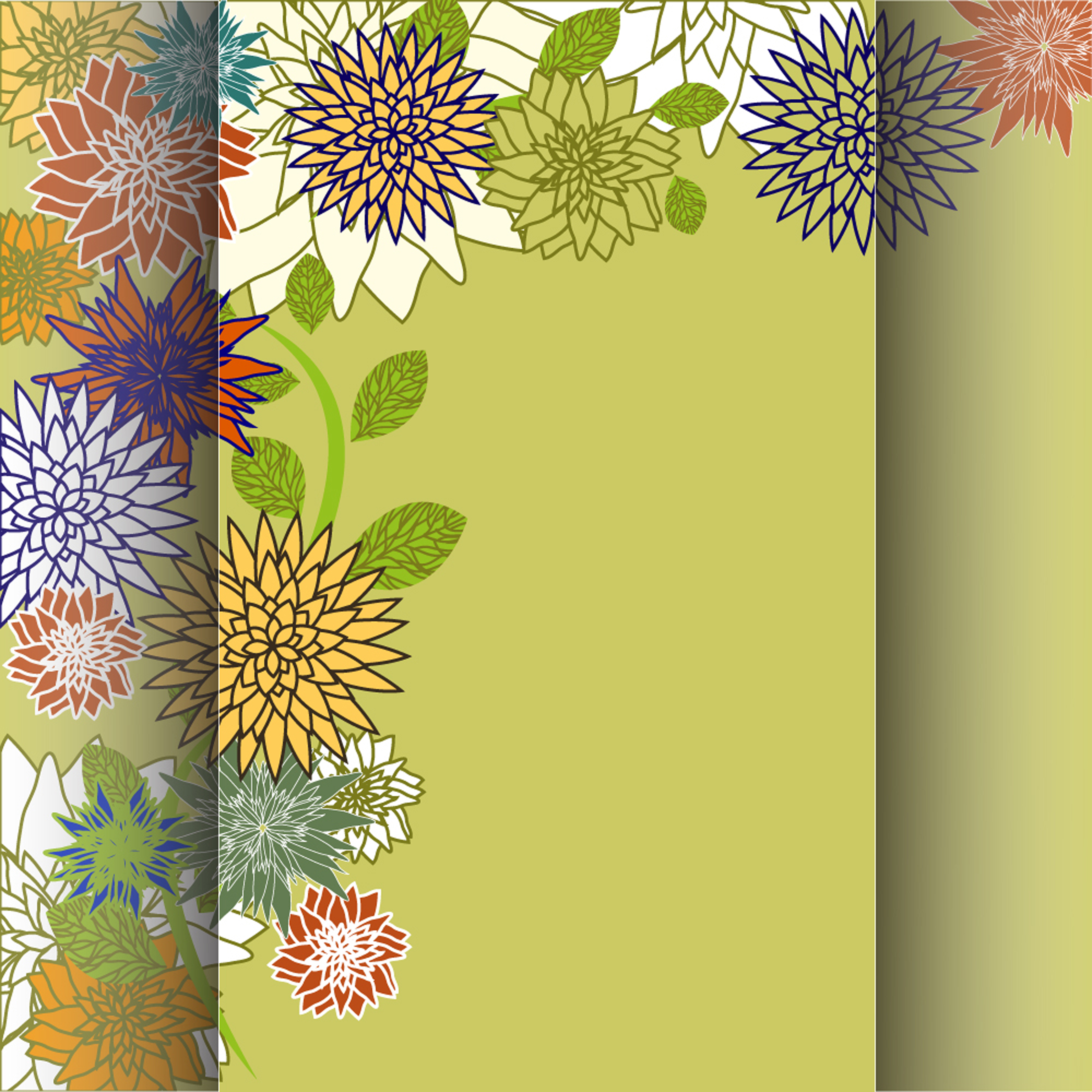 Retro floral background vector