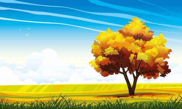 Cartoon Landscapes Trees