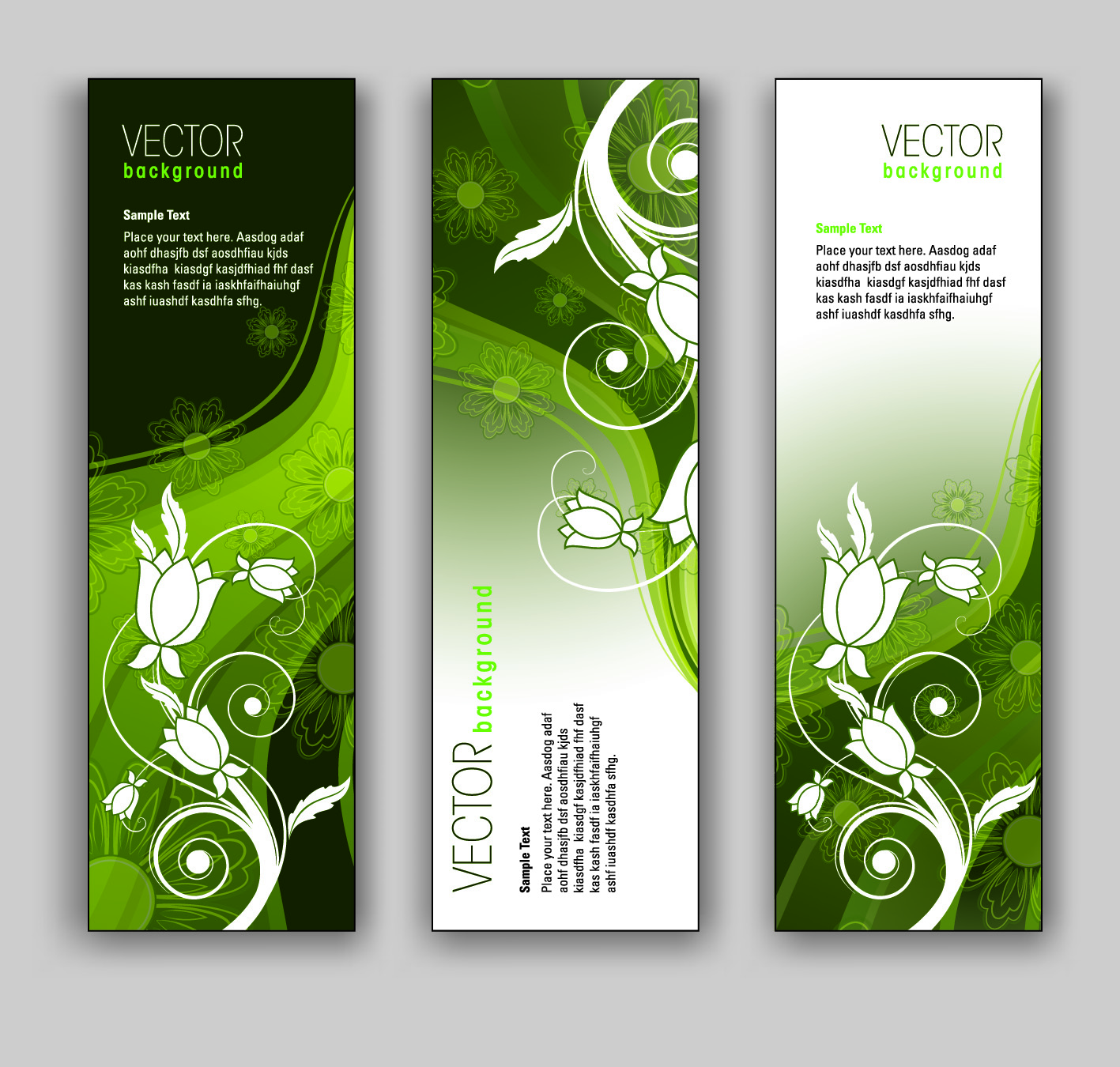 Green plant pattern vector