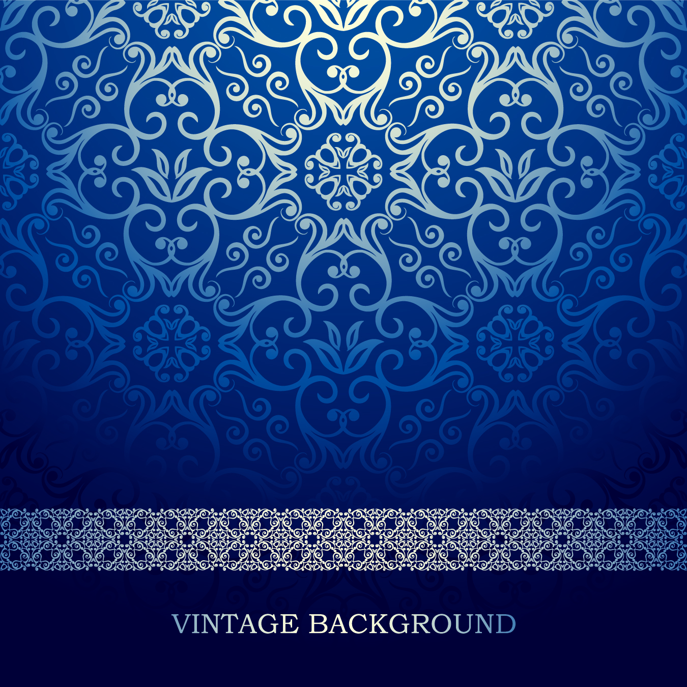 blue European pattern vector background