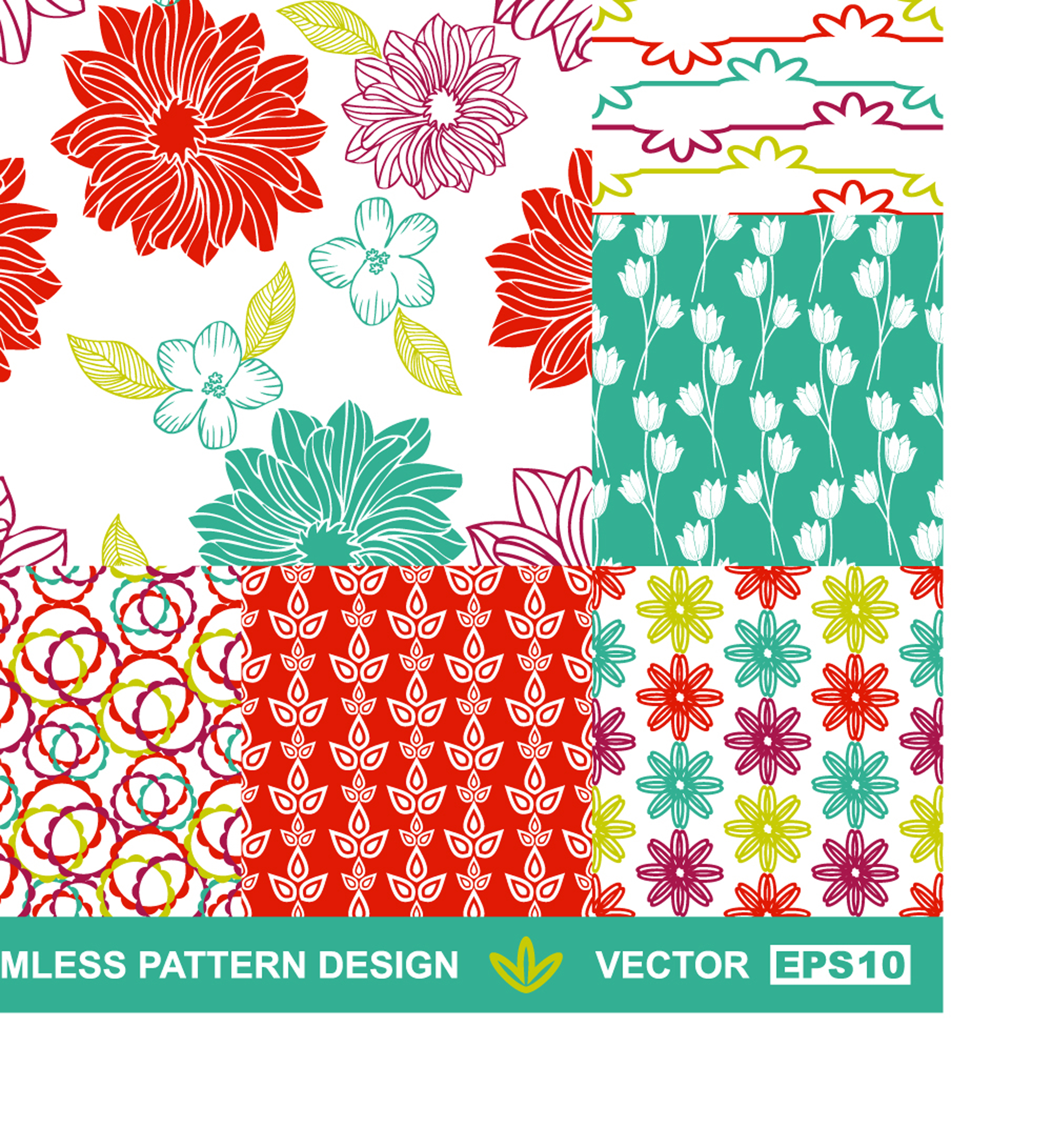 Hand-painted pattern background vector