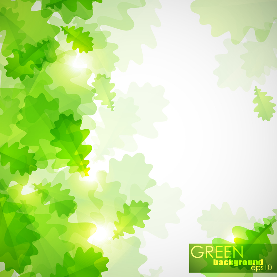 Green leaf vector background