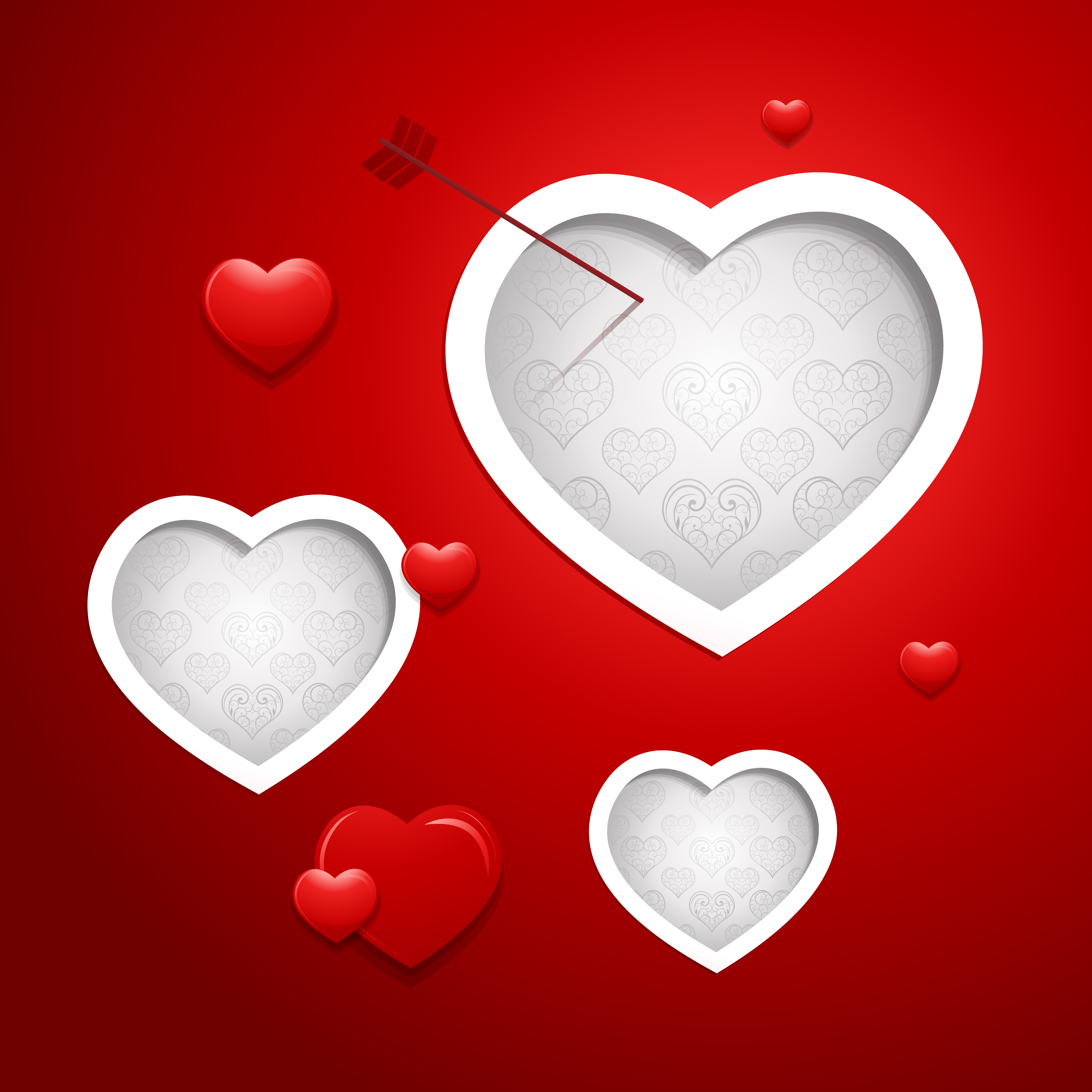 Valentine Vector Red Background