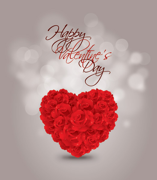 Valentine’s Day Rose heart vector Graphcis