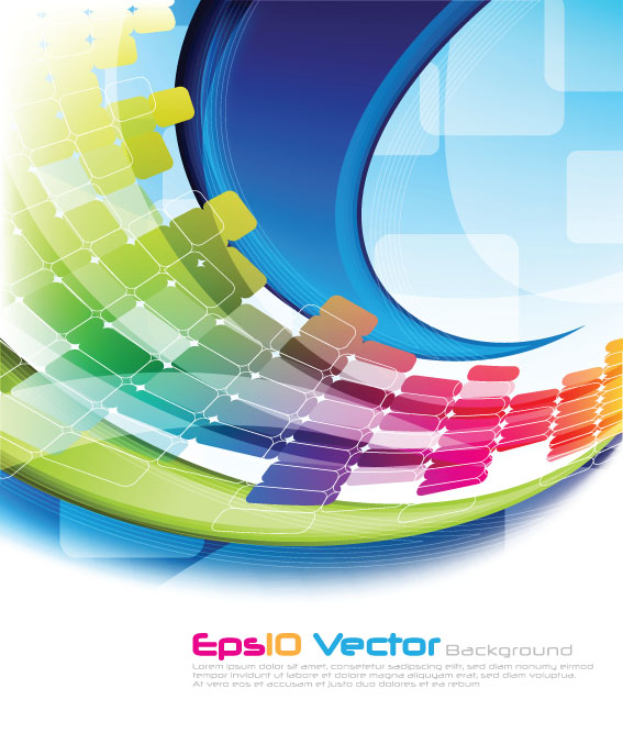 Colorful Light Lines Vector Background