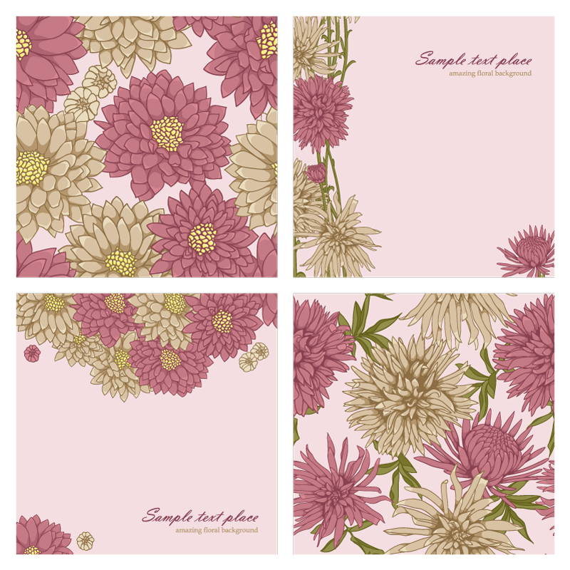 Beautiful flowers vector background