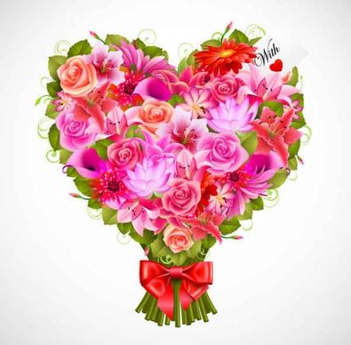 Valentine’s Day flowers background