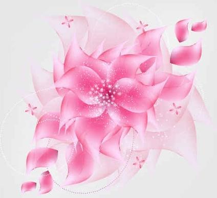 Romantic flowers vector background