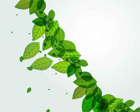 Green Leaves Vector Background