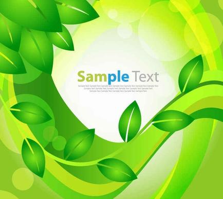 Green Leaves Floral Background