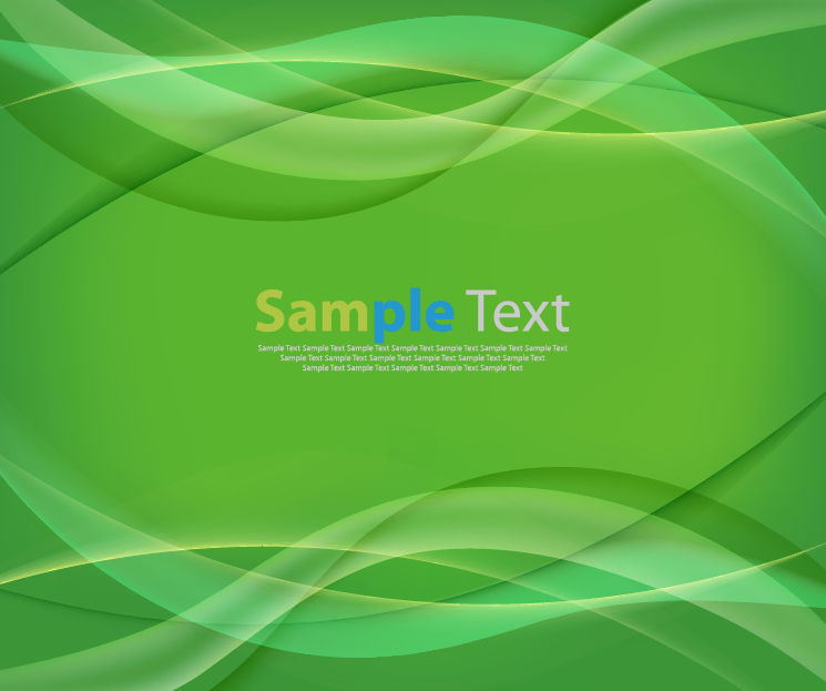 Abstract Green Wave Curves Background Vector Graphic