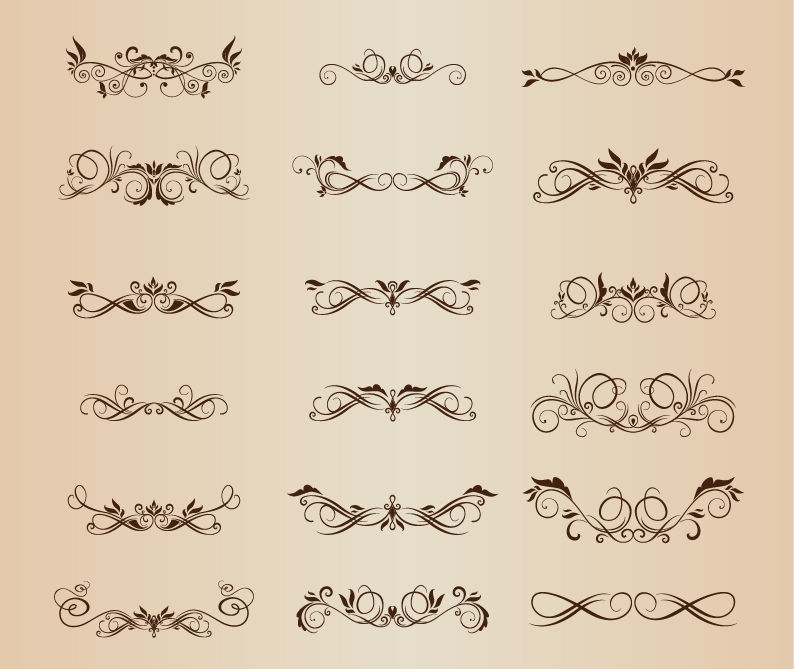 Vector Set of Beautiful Design Elements