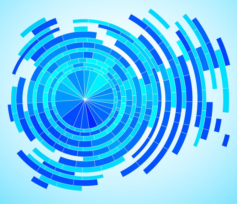 Abstract Tech Blue Background Vector Graphic