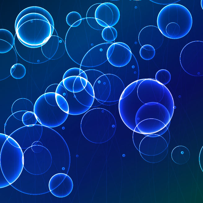 Blue Light Bubbles Background Vector Graphic