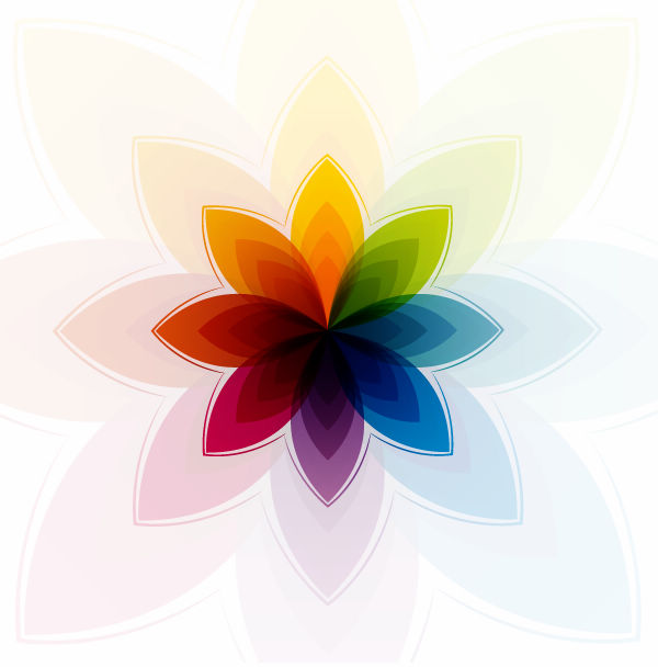 Colorful Abstract Flower Vector Graphic