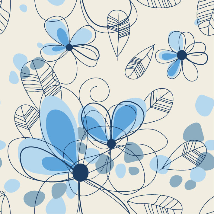 Abstract Summer Floral Background Vector Graphic