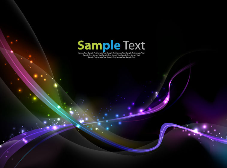 Colorful Abstract Light Wave Vector Background