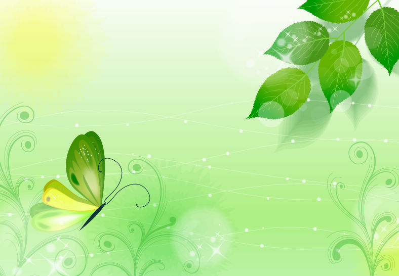 Spring Green Background Vector Illustration