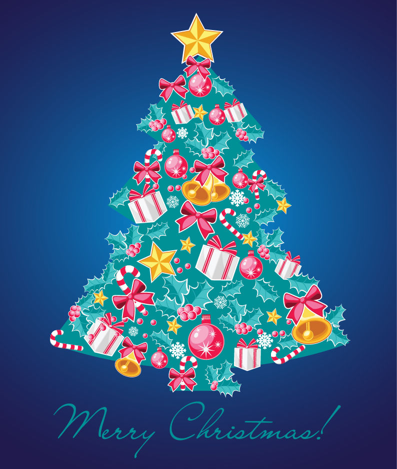 Christmas Tree Vector Illustration 7