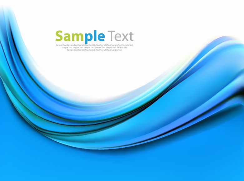 Blue Wave Business Template Vector Illustration