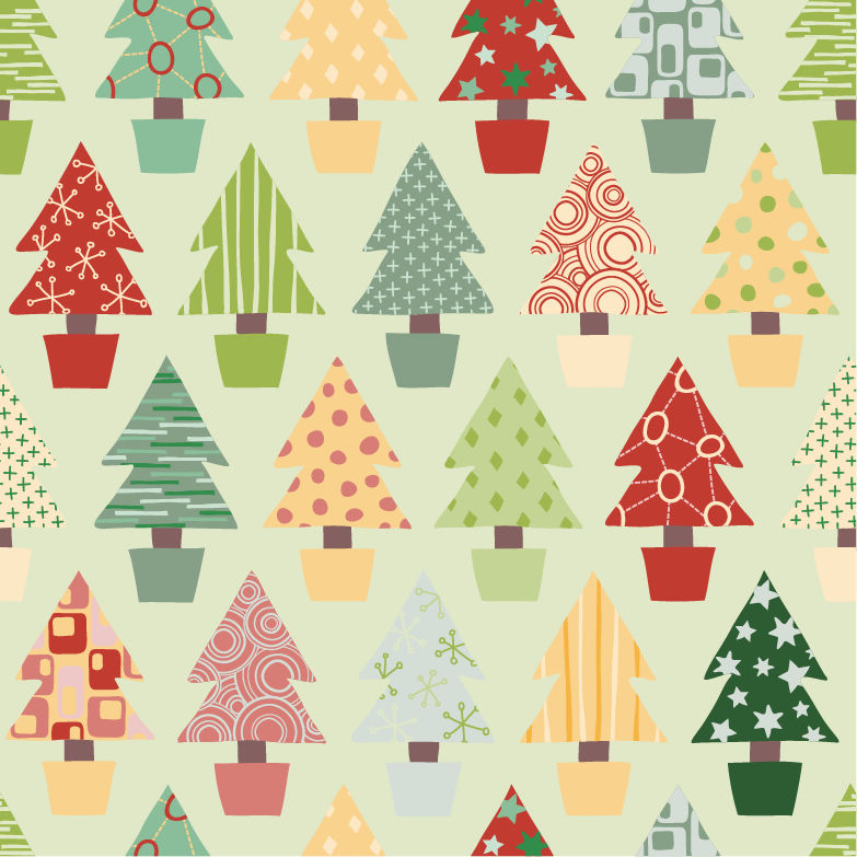 Merry Christmas Design Seamless Background Vector Graphic