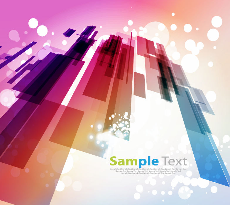 Abstract Design with Bokeh Light Background Vector