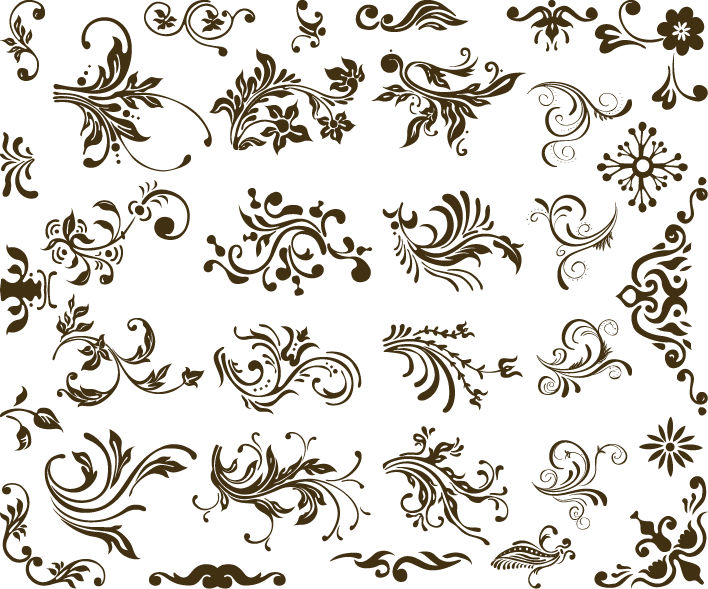 Set of Vector Floral Design