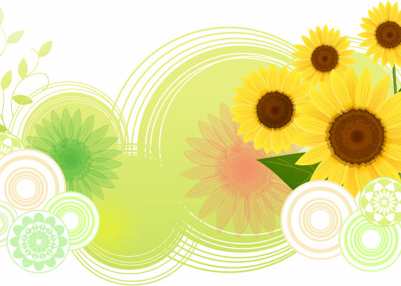 Sunflower Abstract Vector Illustration