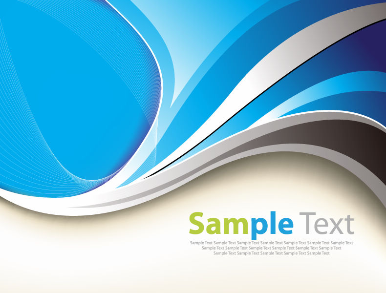 Abstract Blue Curves Vector Graphic