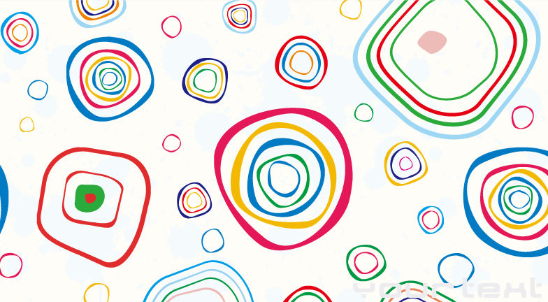 Abstract Colorful Circles Vector Background