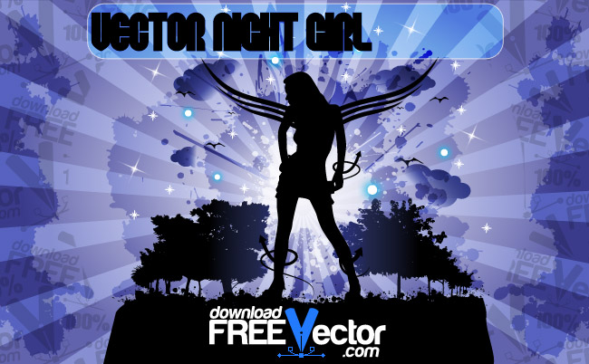 Vector Night Girl