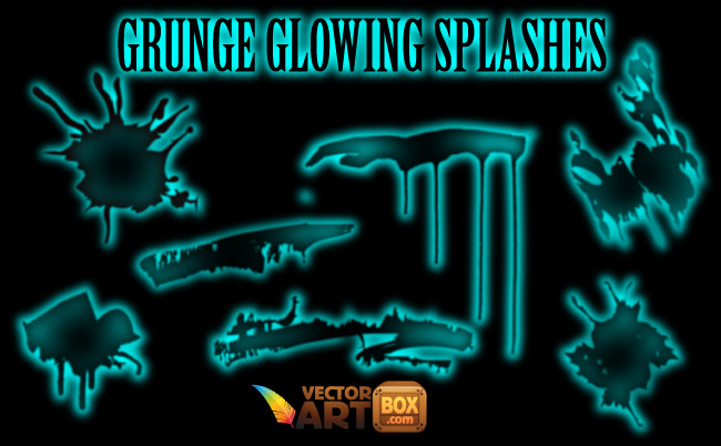 Grunge Glowing Splashes