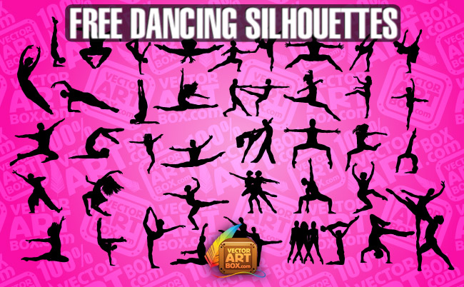 Dancing People Silhouettes