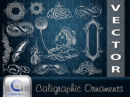 Calligraphic Ornaments in Vector