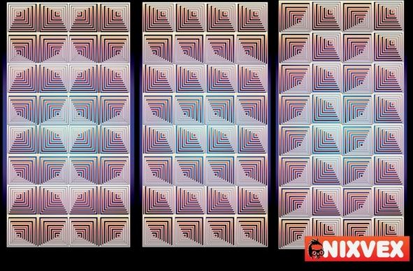 NixVex "OpArt Tiles" Free Vector