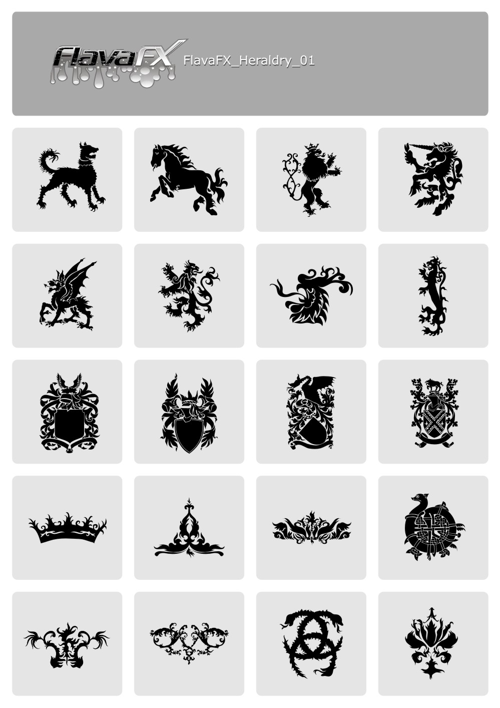 Free heraldry vector sets