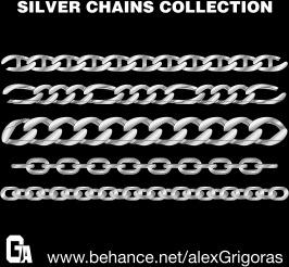 Silver Chains Vector Collection